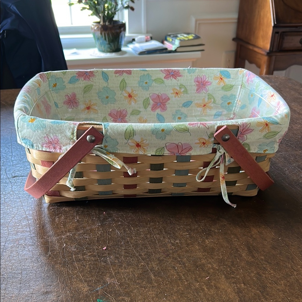Longaberger Tan and Red Storage Baskets Durable and Stylish
